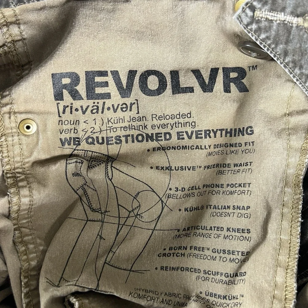 Kuhl Revolvr Vintage Patina Dye Pants Mens 32x34 Gray Hiking Outdoor Utility